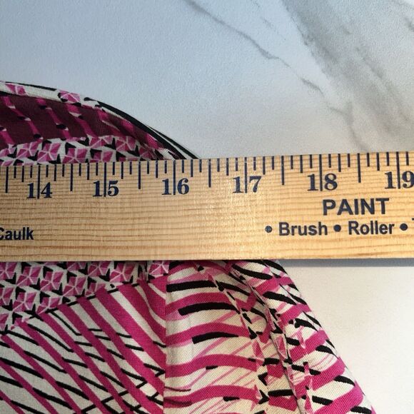 Sunday Artsy Geometric Asymmetrical Striped Top Long Sleeve Shirt Size Large ? - Picture 3 of 13